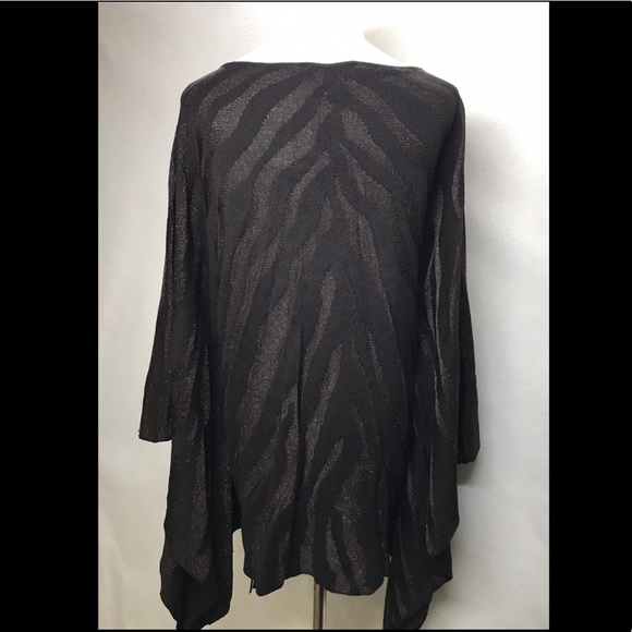 💥SOLD💥ST JOHN Collection Brown Poncho - Picture 3 of 5